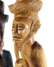 TWO WOOD CARVINGS