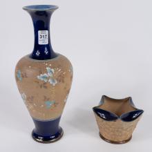 TWO DOULTON LAMBETH VASES