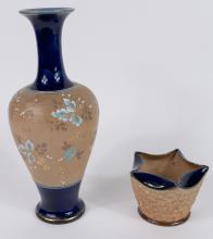 TWO DOULTON LAMBETH VASES