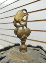 ART DECO SLAG GLASS TABLE LAMP