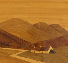 SCOTTISH MARQUETRY WOOD PLAQUE