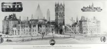 HISTORIC PRINT OF THE CANADIAN PARLIAMENT BUILDINGS