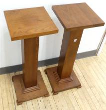 PAIR OF WOODEN PEDESTALS