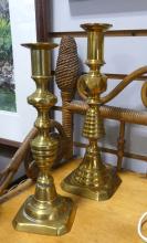 CANDLESTICKS AND LAMP