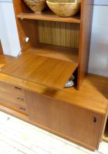 MCM TEAK CREDENZA WITH BOOKSHELF TOP