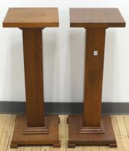 PAIR OF WOODEN PEDESTALS