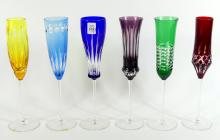 6 CRYSTAL FLUTES