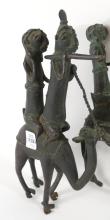 PAIR AFRICAN BRONZE SCULPTURES