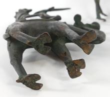 PAIR AFRICAN BRONZE SCULPTURES