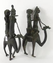 PAIR AFRICAN BRONZE SCULPTURES