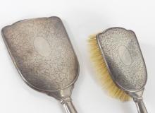 STERLING VANITY MIRROR & BRUSH