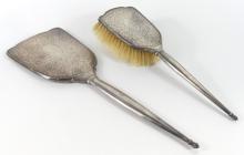 STERLING VANITY MIRROR & BRUSH