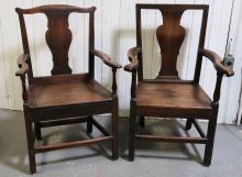 EARLY OAK CHAIRS