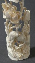 IVORY CARVED LONGEVITY CRANE GROUP