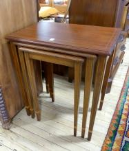 MAHOGANY NESTING TABLE SET