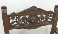 ANTIQUE CARVED MAHOGANY ARMCHAIR