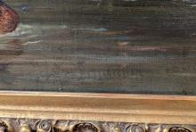 IMMENSE ANTIQUE OIL ON CANVAS
