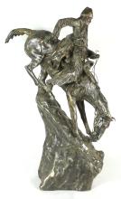 LARGE REMINGTON BRONZE SCULPTURE