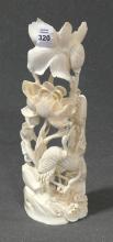 IVORY CARVED LONGEVITY CRANE GROUP