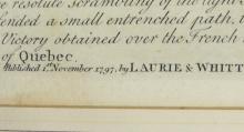 RARE 18TH CENTURY QUEBEC ENGRAVING