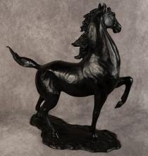 LARGE BRONZE HORSE SCULPTURE