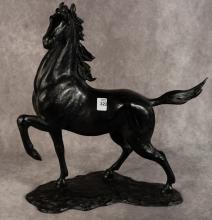 LARGE BRONZE HORSE SCULPTURE