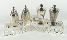 SALT & PEPPER SHAKERS INCLUDING STERLING