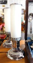 PAIR ART DECO BOUDOIR LAMPS