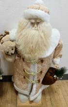 PAIR OF STANDING SANTA DECORATIONS