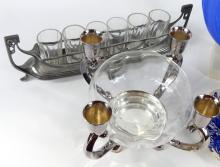 TEACUPS, PORCELAIN FIGURINE, ETC.