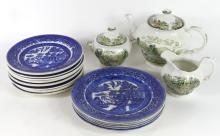 BLUE WILLOW PLATES WITH PROVENANCE