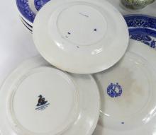 BLUE WILLOW PLATES WITH PROVENANCE