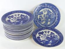 BLUE WILLOW PLATES WITH PROVENANCE