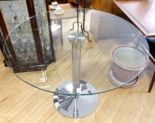 ELTE GLASS TOP DINING TABLE