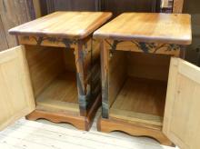 PAIR OF PINE LAMP COMMODES