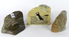 THREE STONE CARVINGS