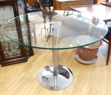 ELTE GLASS TOP DINING TABLE