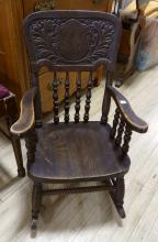 CHILD'S ROCKER AND VANITY BENCH