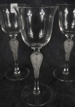 FIVE FABERGE WINE GLASSES