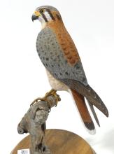 LARGE WOODEN FALCON CARVING