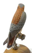 LARGE WOODEN FALCON CARVING