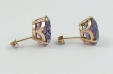 PAIR AMETHYST EARRINGS