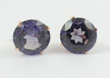 PAIR AMETHYST EARRINGS