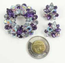 SHERMAN BROOCH & EARRINGS