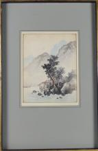 PAIR CHINESE WATERCOLOURS