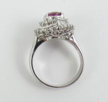 PLATINUM RUBY & DIAMOND RING