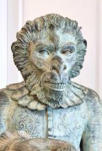 LARGE PATINATED BRONZE SCULPTURE