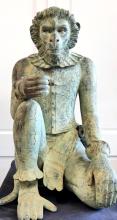 LARGE PATINATED BRONZE SCULPTURE