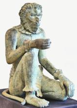 LARGE PATINATED BRONZE SCULPTURE