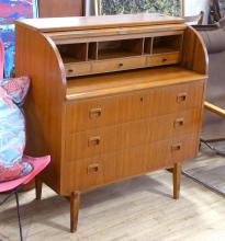 TEAK CYLINDER DESK